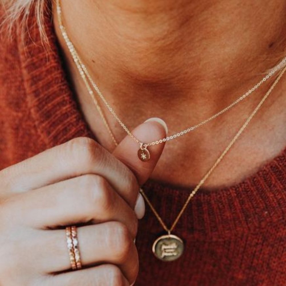 Faith | Fear Spiritual Peace Mantra Charm Necklace - Picture 11 of 15